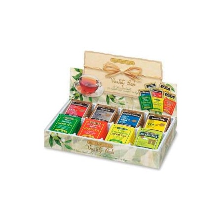 Bigelow Tea Co Bigelow Fine Tea Tray Gift, Assorted Flavors, Single Cup Bags, 64/Box BTC10568